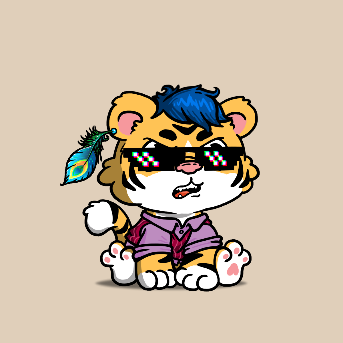 Grouchy Tiger Cub #851
