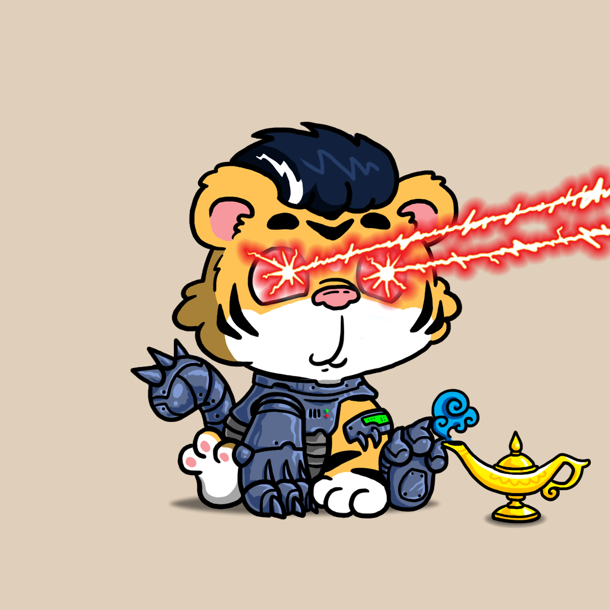 Grouchy Tiger Cub #978