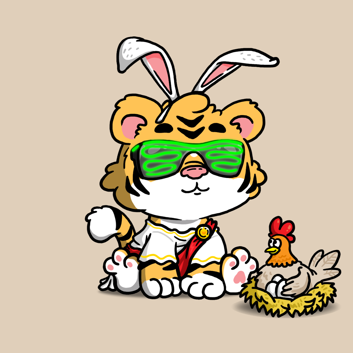 Grouchy Tiger Cub #1108