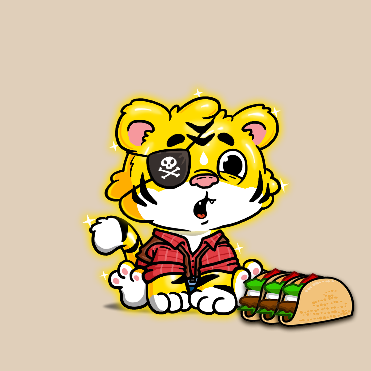 Grouchy Tiger Cub #1152