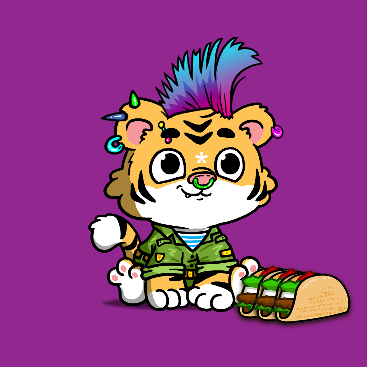 Grouchy Tiger Cub #1199